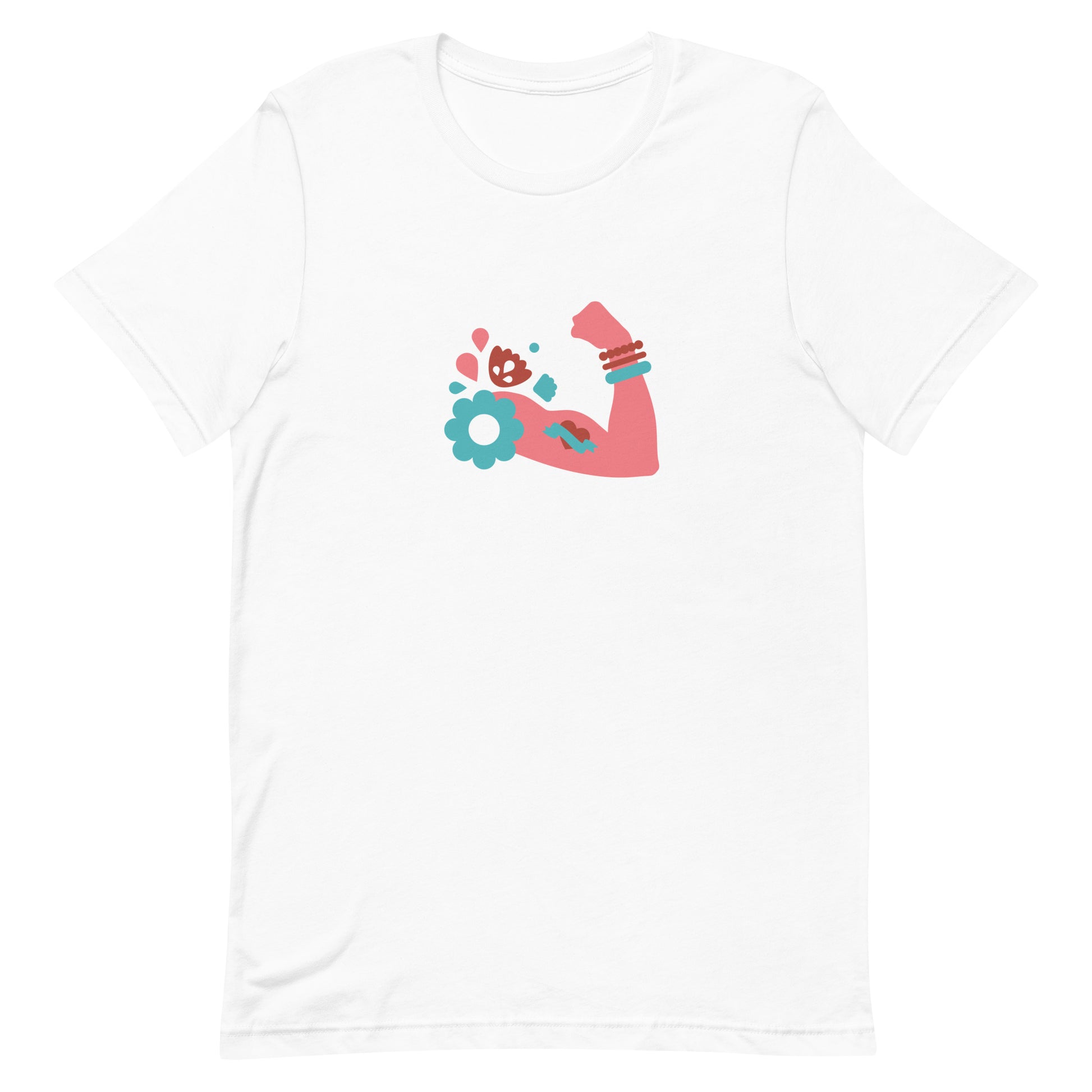 Girl power fun graphic white tee shirt