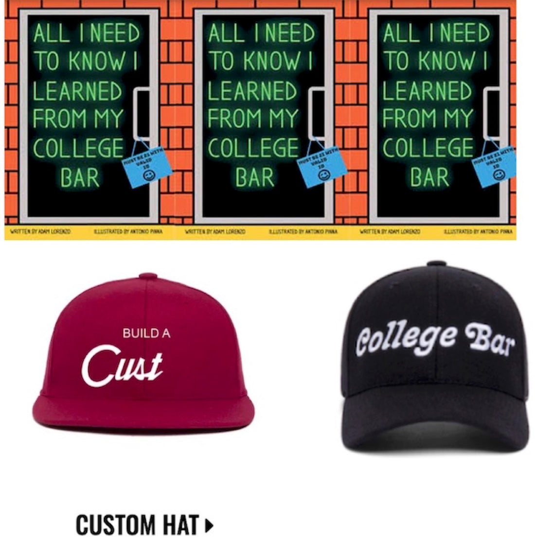 The Best College Hats... "College Bar" Top-Shelf Super-Luxury Hats