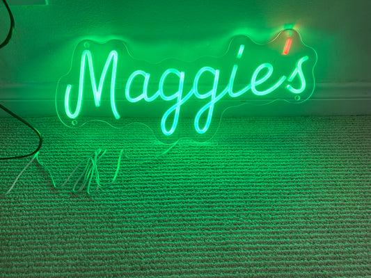 Home bar mini-neon of "Maggie's" from Syracuse NY