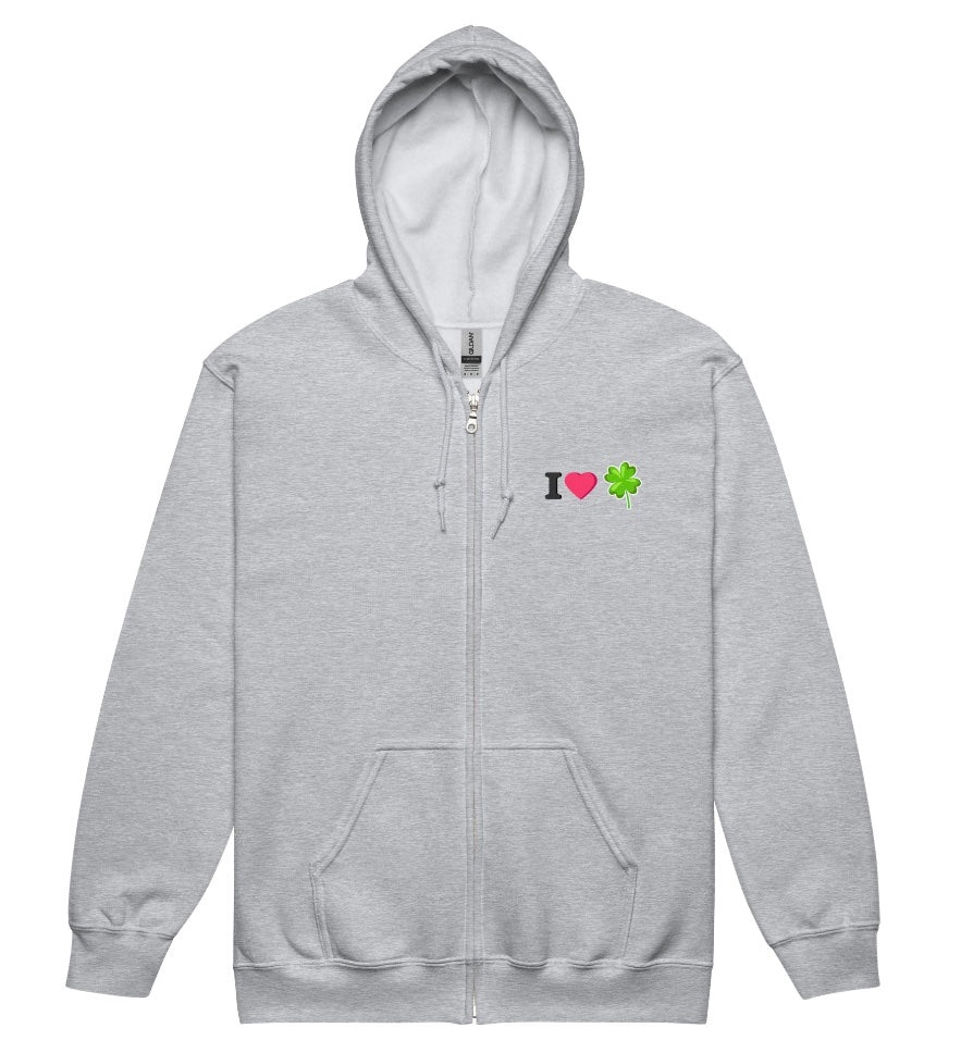 The best grey unisex zip-up hoodie: Collegebarbook.com