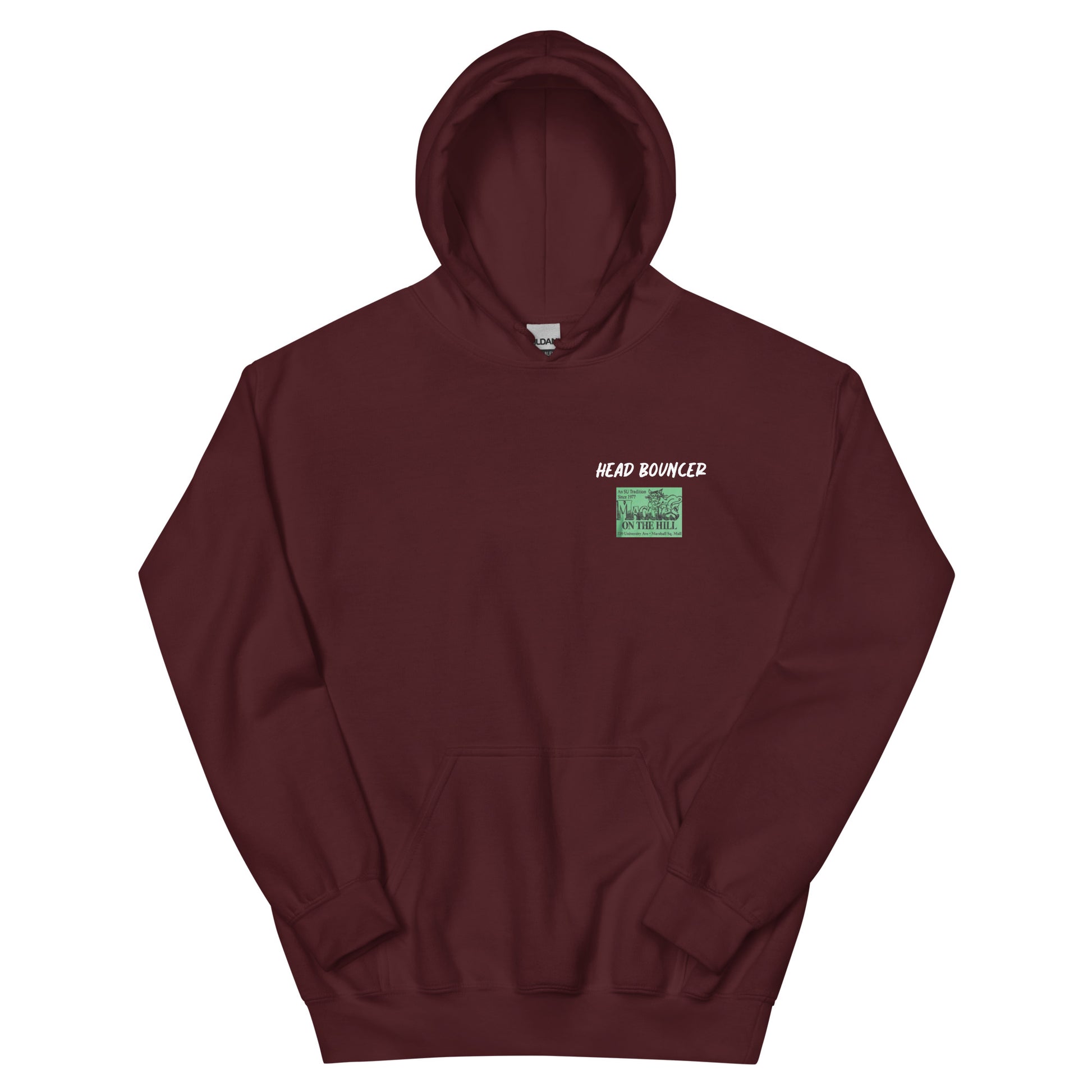 Best men's maroon sweatshirt graphic hoodie with warm pouch