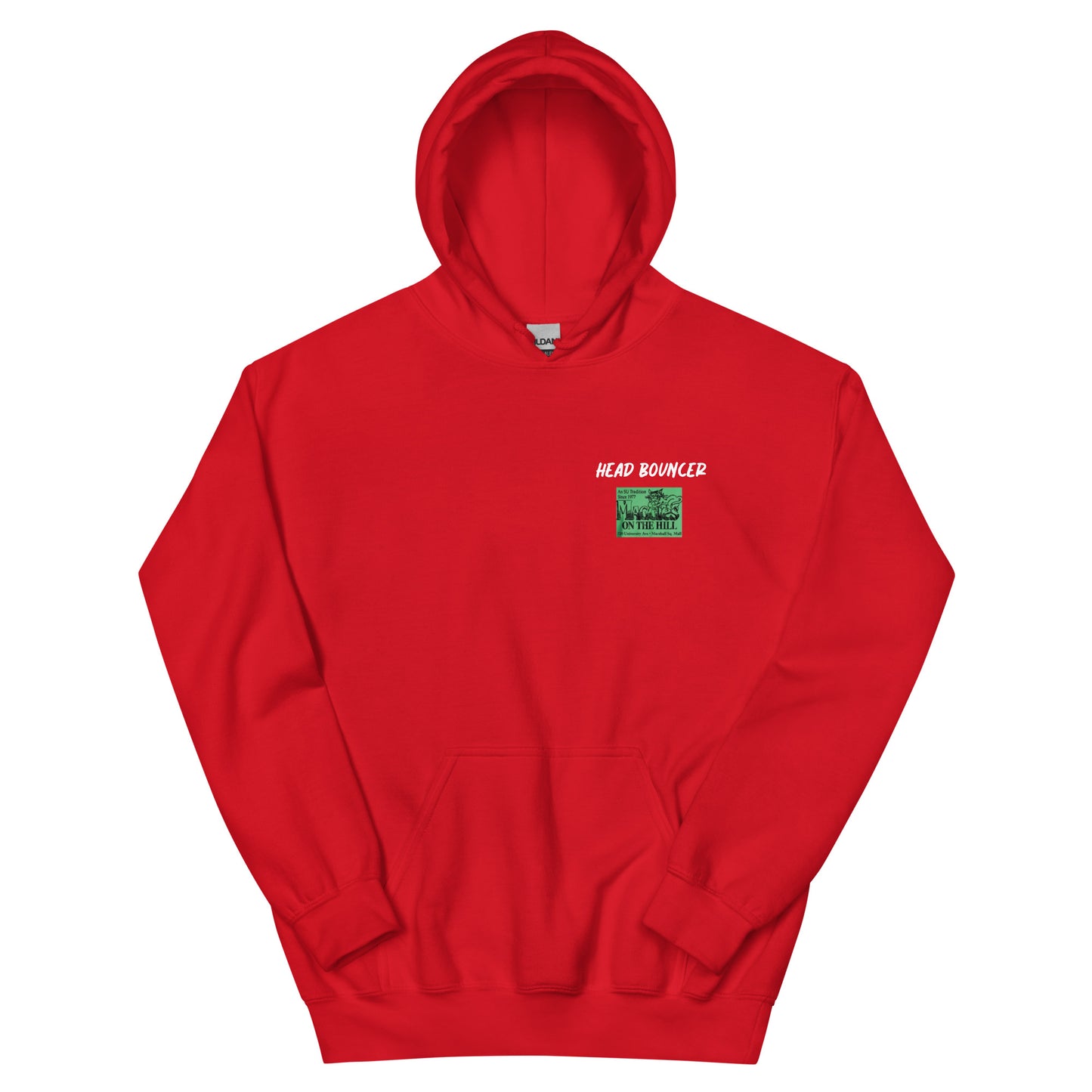 Best men's red sweatshirt graphic hoodie with warm pouch