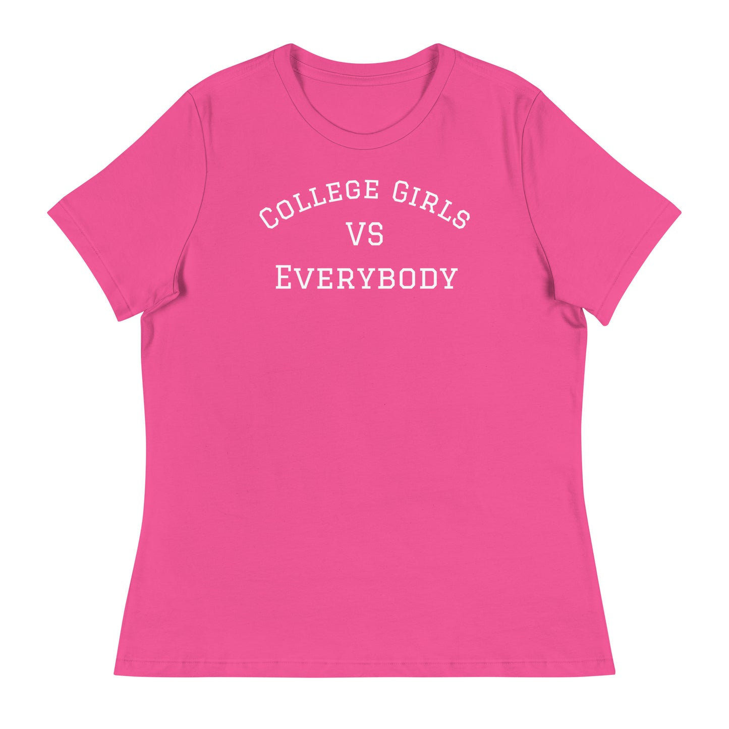 Best women's short sleeve college-casual stylish berry tee shirt that celebrates college girls
