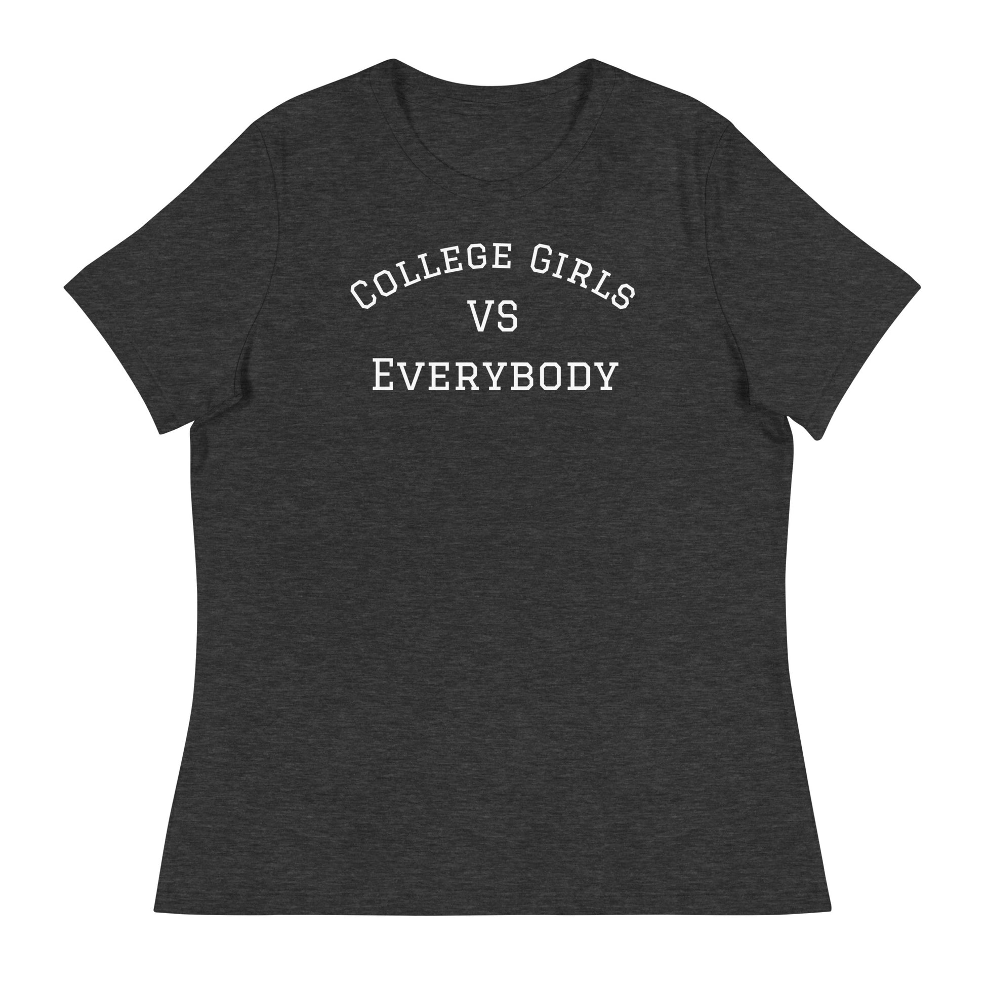Best women's short sleeve college-casual black tee shirt that celebrates college girls